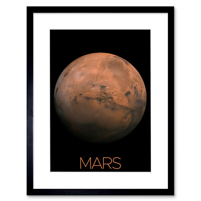 NASA Unser Sonnensystem Mars Planet Hemisphäre Bild Gerahmt Wandbild Bild 12X16