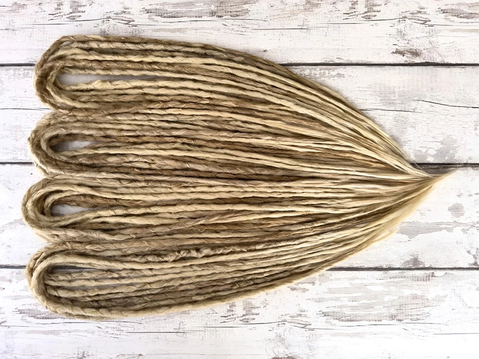 Extensiones de cabello rastas de ganchillo sintético de doble extremo rubio Dreads Foto 2 de 4