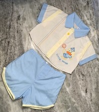 Vintage 1981 Cradle Togs Baby 0 - 3 Months Blue  White Pants  Top Philippines