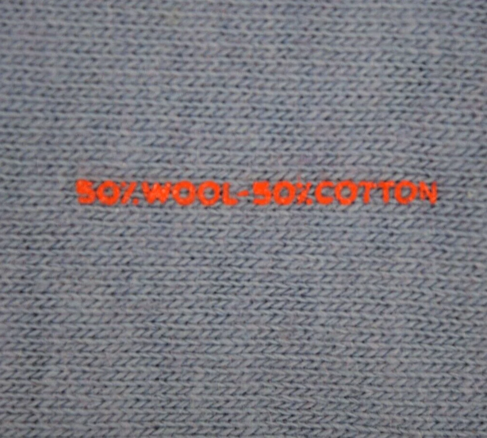 Calcetines Vintage Años 50 60 Beloit Medias Azul Atlético Lana Algodón 9" x 7.5" Nuevos con Etiquetas Foto 4 de 4