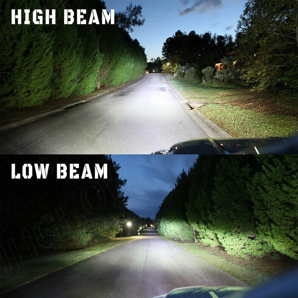 For Cadillac CTS 2007 2006-2003 LED Headlights + Fog Lights Bulbs Q2 Combo Kit - Image 3 of 4