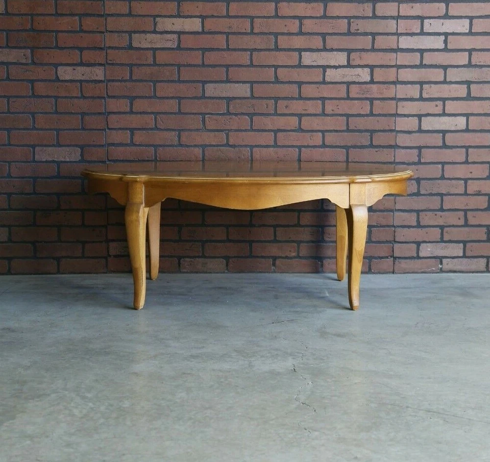 Ethan allen oval coffee table deals