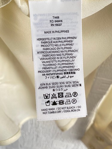 BODEN Ivory Sienna silk shirt size 6R NEW T1672 - Picture 6 of 6