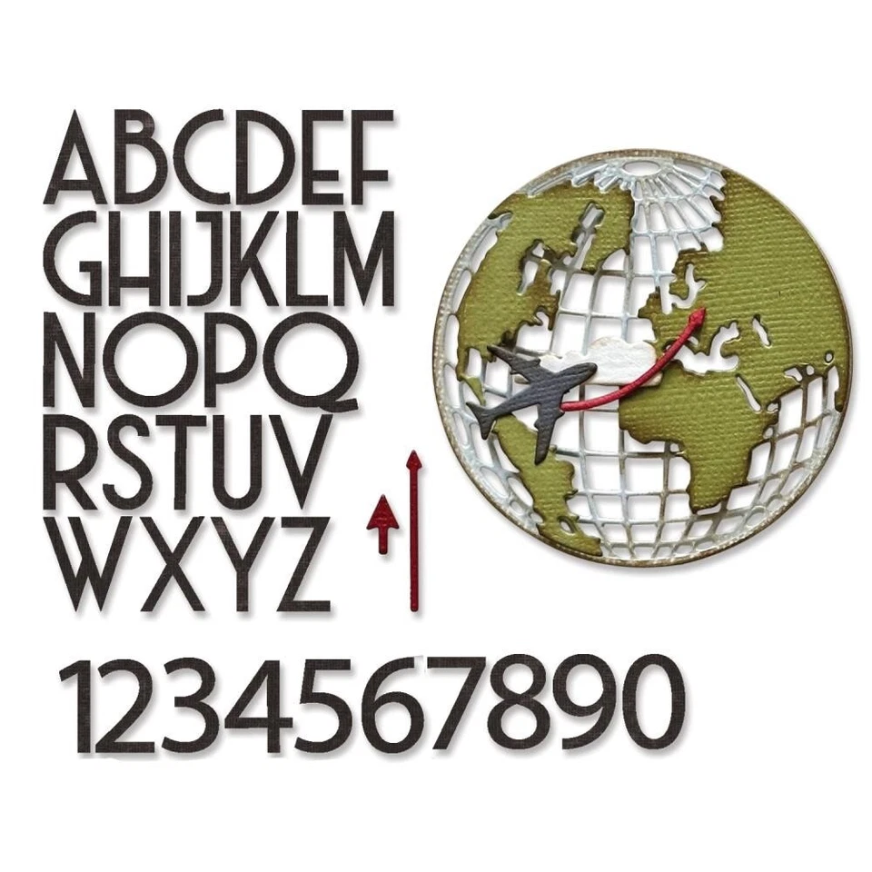 Штамп Tim Holtz Sizzix Thinlits ~ VAULT WORLD TRAVEL ~ 666606 - Изображение 2 из 4