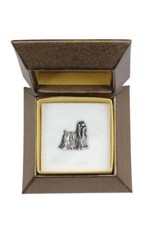 Yorkshire Terrier - Hundebrosche in Geschenkbox, elegante Anstecknadel, Reversna