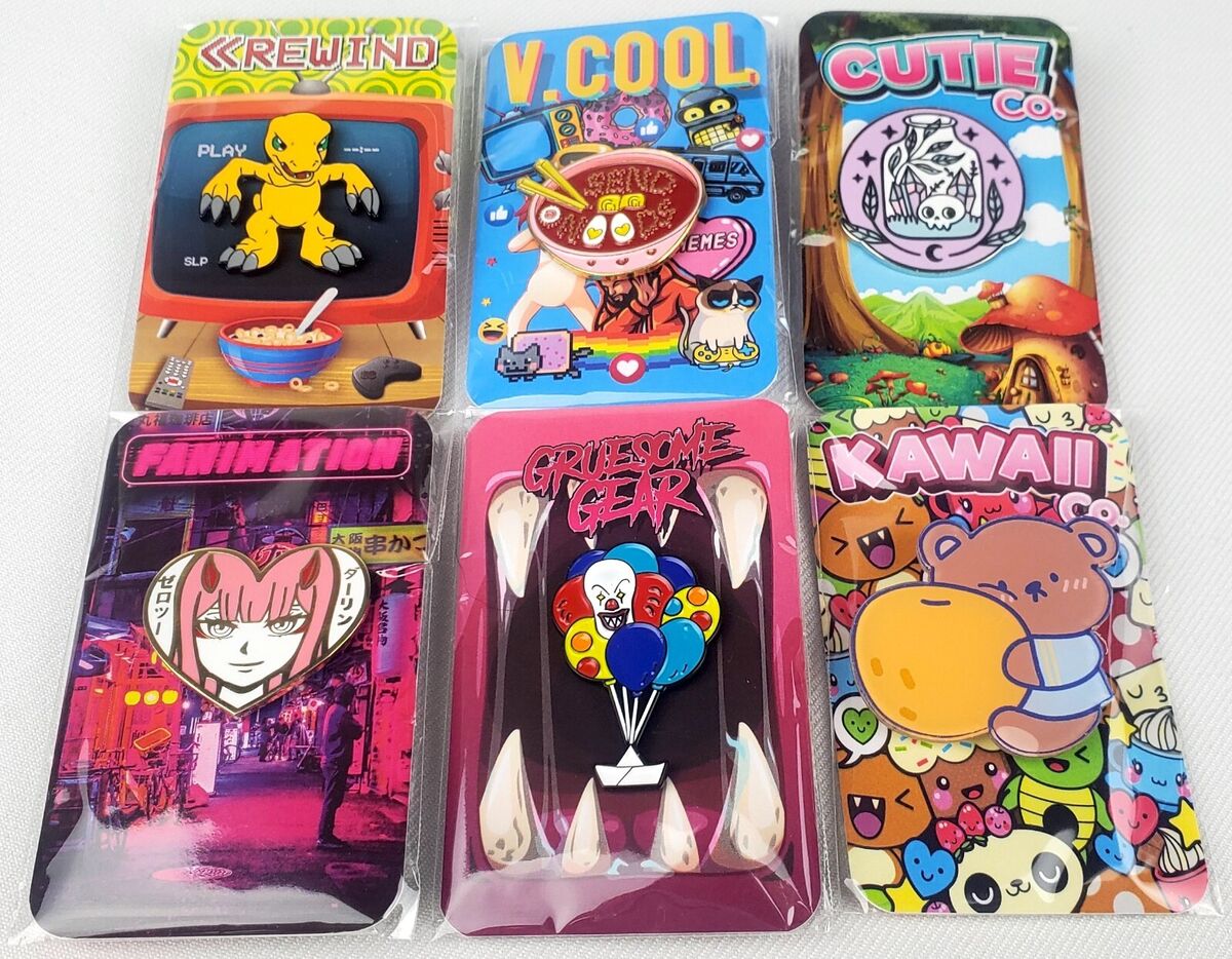 Bulk Video Game & Cartoon Enamel Pin Lot Convention Booth Vendor Wholesale  Pins