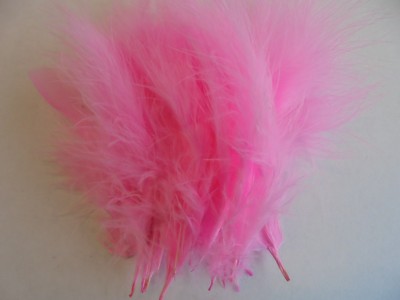 20 x large marabou feather 10-15cm BABY PINK for fly tying,crafts