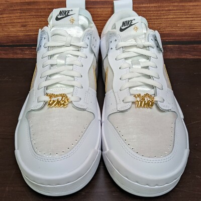 ウィメンズ Nike Dunk Low Disrupt White llic Gold (W) Nike Dunk Low Disrupt Women's 11.5 Men's 10 White Metallic