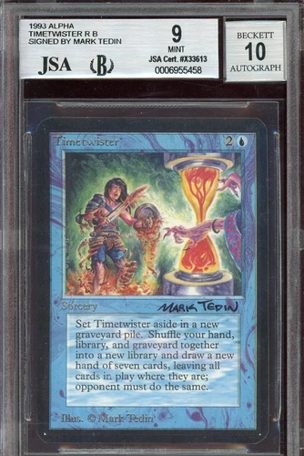SIGNED BGS/JSA 9/10 Alpha Timetwister ~ w/2x 9.5 SUBs ~ Vintage MTG/Magic!!!