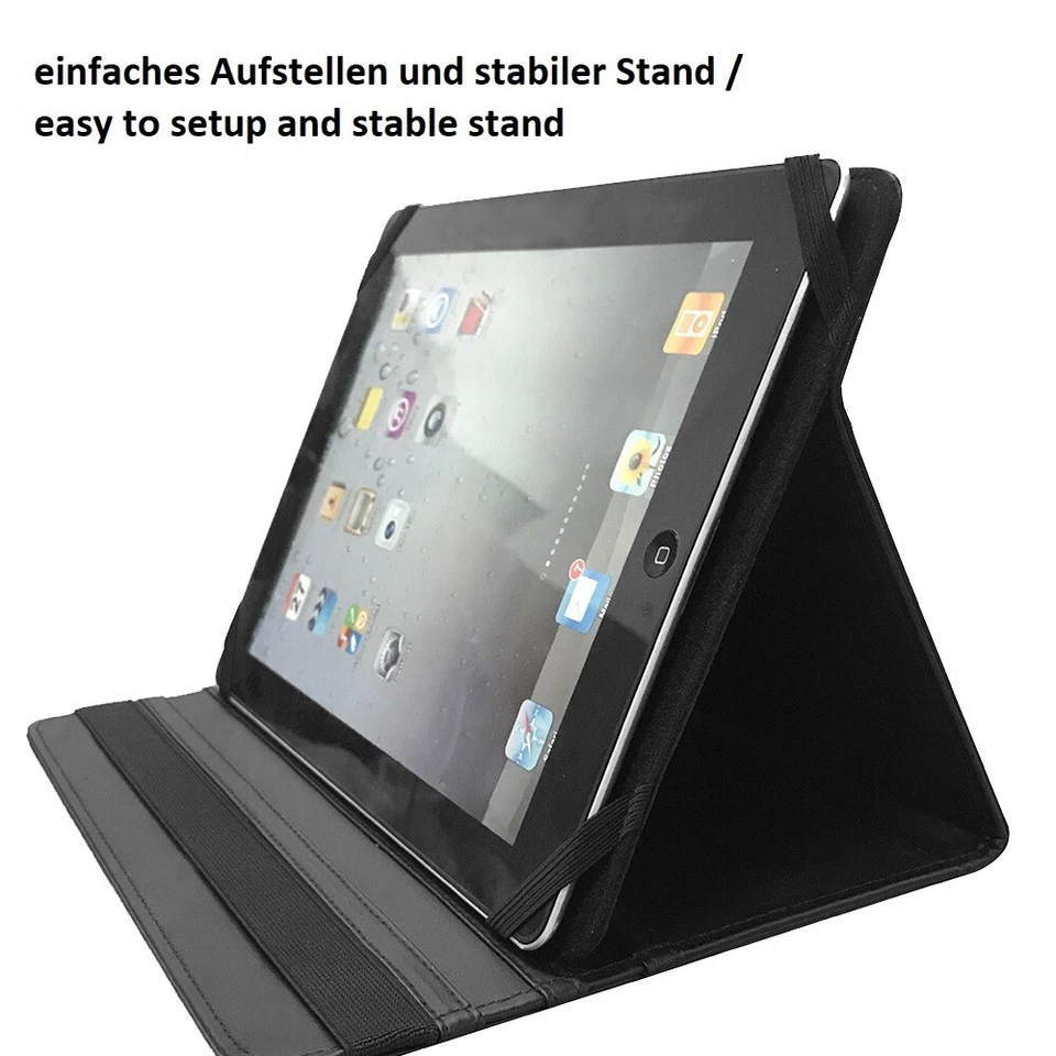 Pour Asus Memo Pad HD 7 Housse tablette protection couvercle Étui Faux cuir noi - Photo 2/4