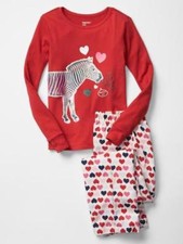 GAP Kids girl Love Graphic 2-piece Sleep Set Pajamas NWT Size: 4