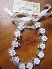 Flower Girl Wedding Head Piece, Dainty Crystal Headband Hair Accessory NEW