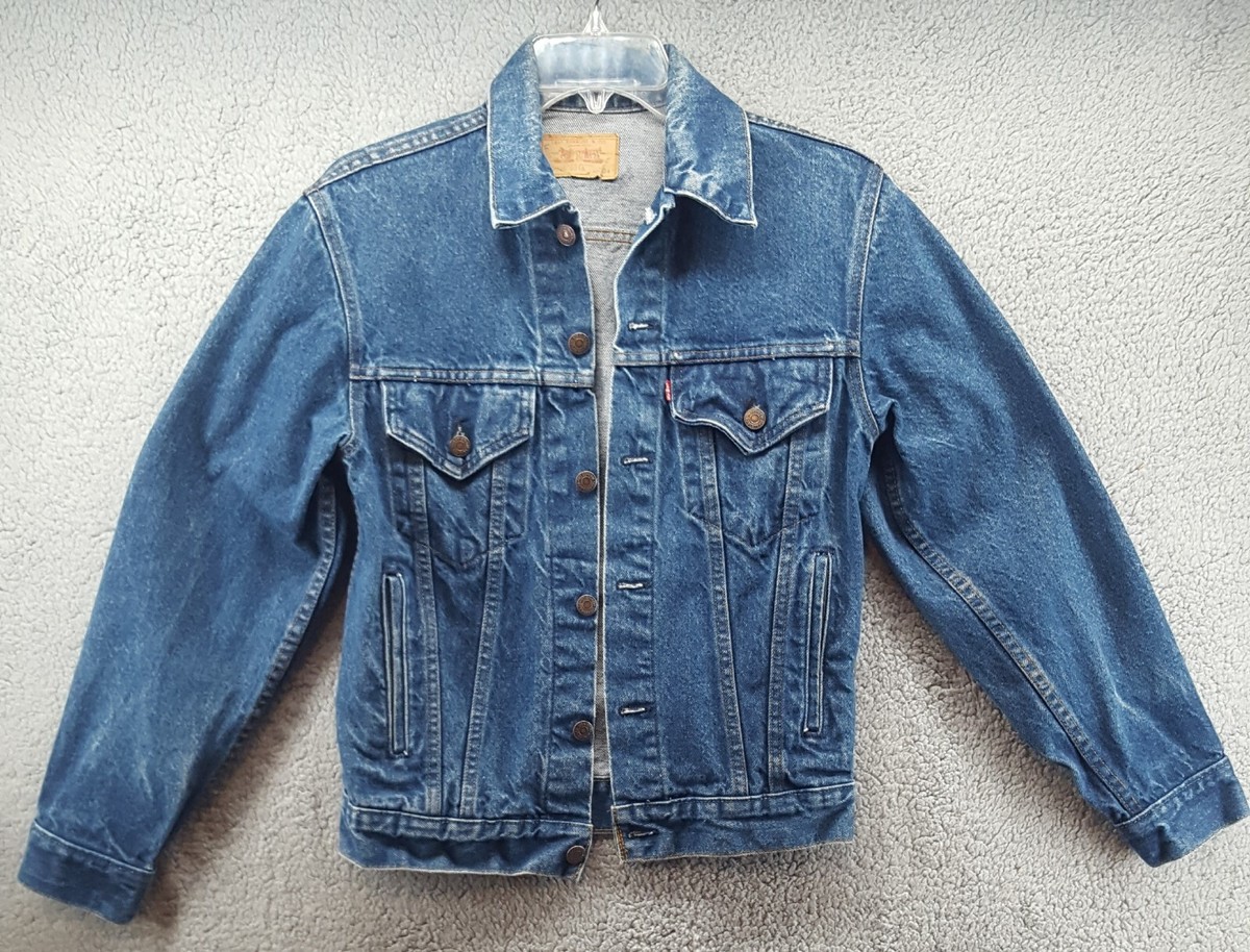 Vtg Levis Trucker Denim Blue Jean Jacket USA Sz 34 Includes Nice