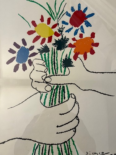 のリトグラ ピカソ Bouquet Of Peace 花束を持つ手 M1aqw M アルシュ紙 刻印有 せなど Www Aroundonline Com