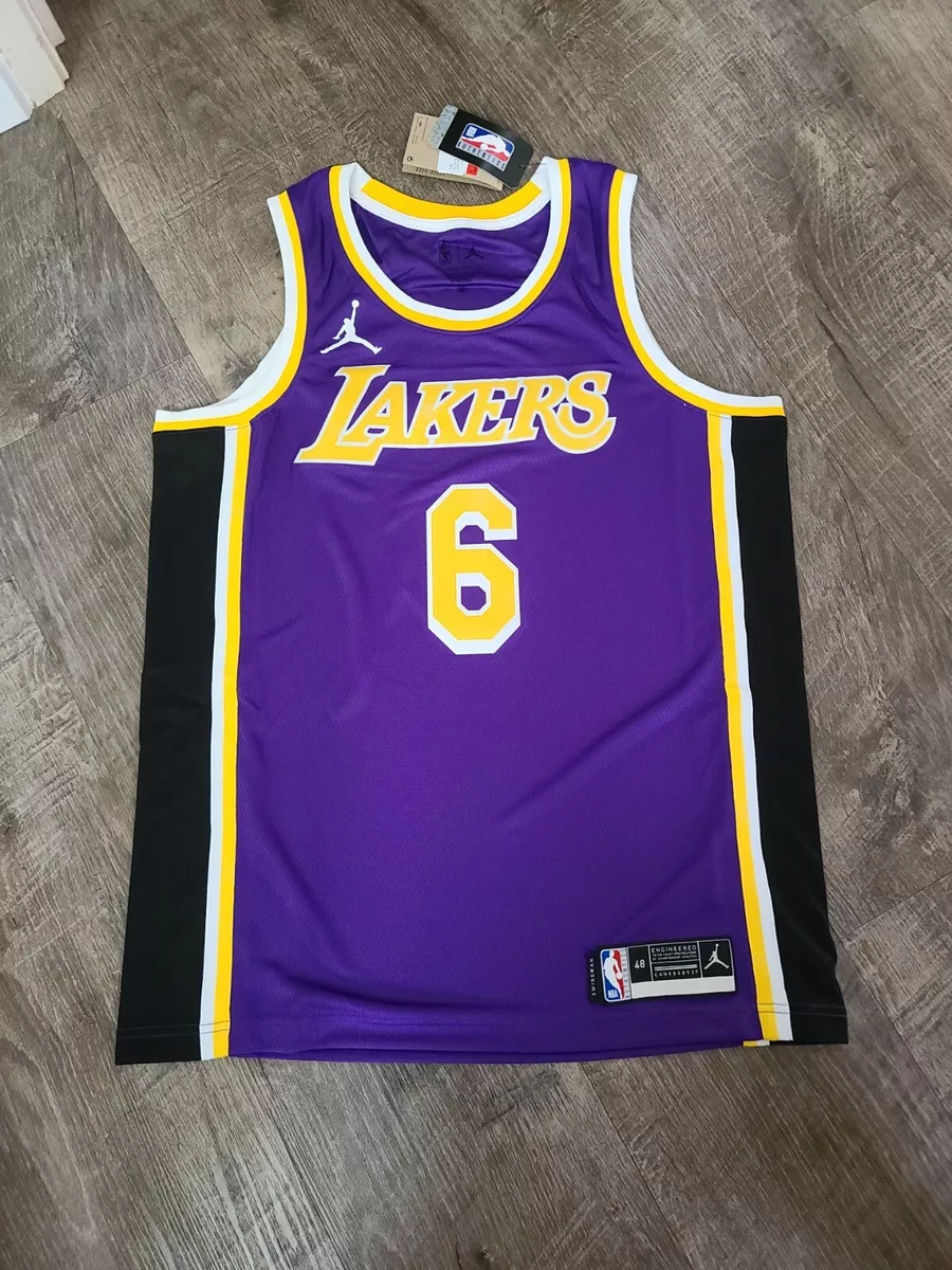 Unisex Jordan Brand LeBron James Purple Los Angeles Lakers Swingman Jersey - Statement Edition Size: Small