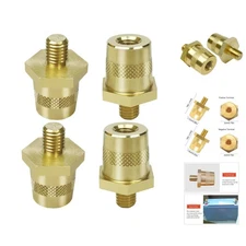 2pcs Brass Battery Terminal Connectors, 3/8 M8 Post Adapter for Auto Use