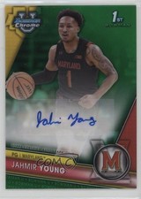 2023-24 Bowman U Chrome Prospect Green Refractor 37/99 Jahmir Young Auto 02yu