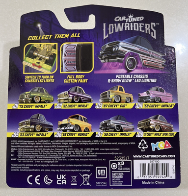 NEW 2026 Car Tuned Lowrider Series 2 #7 '59 Chevy Impala Show Glow