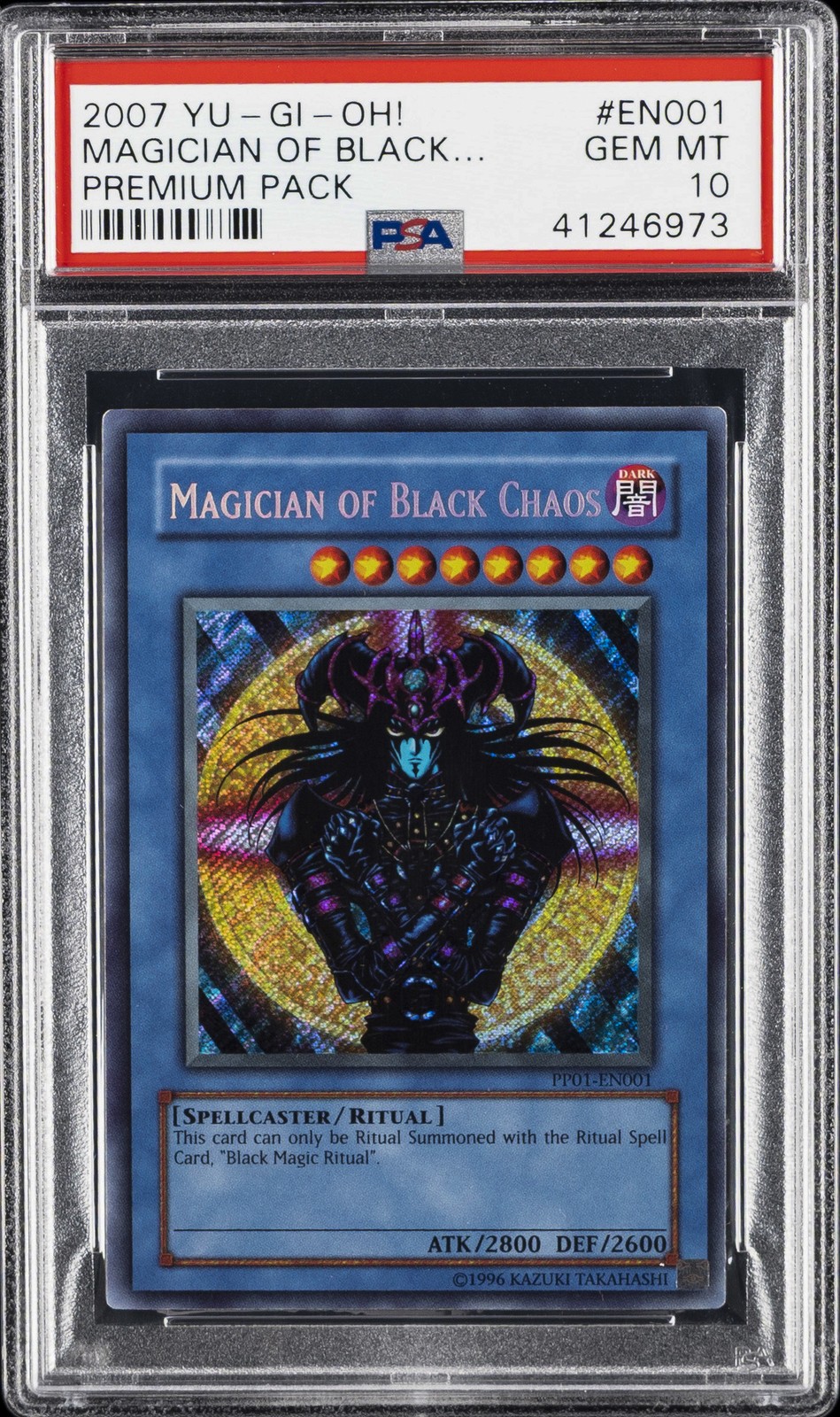 2007 Yu-Gi-Oh! YU-GI-OH! PREMIUM PACK #EN001 Magician/Black Chaos front