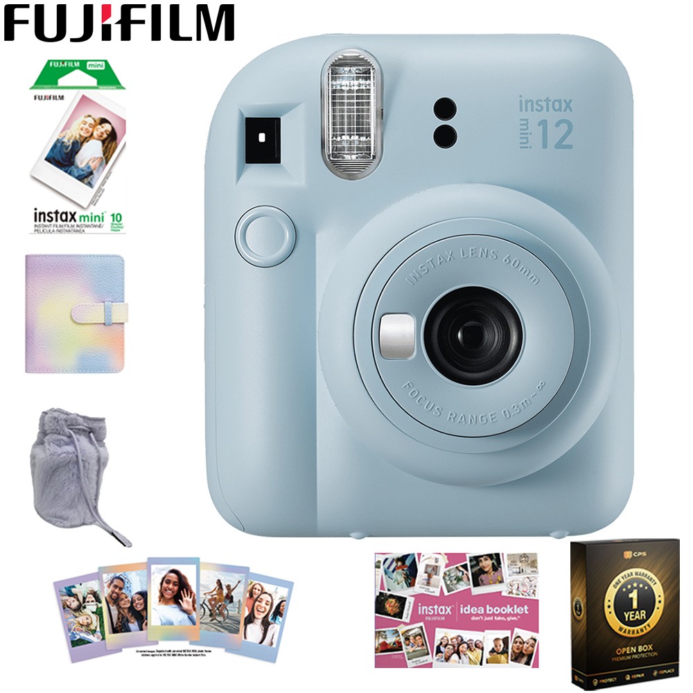 Fujifilm Instax Mini 12 Pastel Blue Instant Camera 2024 Open Box with 1 Year Warranty-image