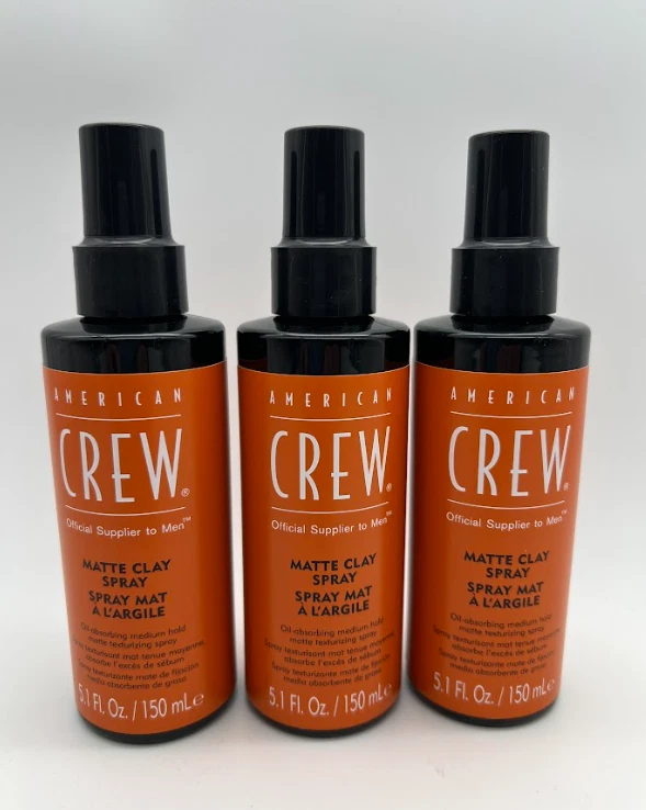 ARTUR DIEDE & MAIK DIEDE GBR 3x AMERICAN CREW Matte Clay Spray 150ml ölabsorbierendes Texturspray für Männer
