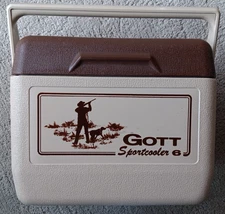 Vintage Gott Tote 6 Lunch Cooler #1806, Pre-Owned, No Ice Pack