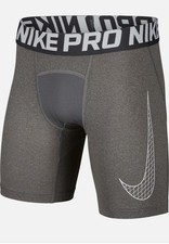 NWT Nike Shorts Pro Boys' Dri-FIT Core Grey Compression Shorts Size Small
