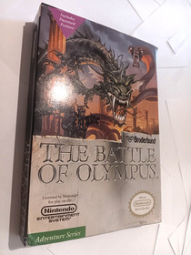 The Battle of Olympus (NES Broderbund, 1991) CIB Plastic Still on the cart! Pics