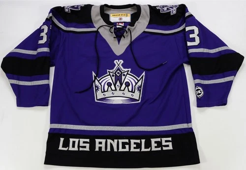 Rare VTG KOHO Ziggy Palffy Los Angeles LA Kings Crown Hockey Jersey 90s Purple L