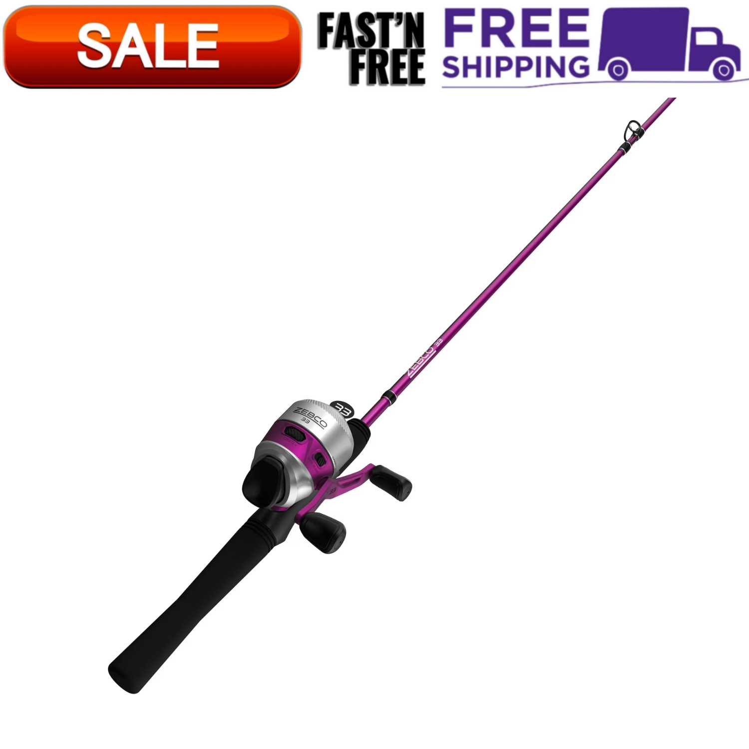 Zebco 33 Spincast Reel and Fishing Rod Combo 6 Foot 2 Piece 