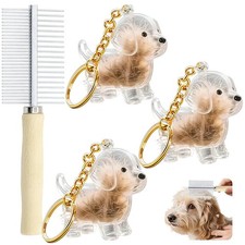 Pet Memorial Keychain Charm, Dog Hair Keepsake Box, Portable Pet Ashes Capsule