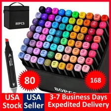 80/168 Colors Dual Tip Markers Drawing Markers Set Dual Tip Alcohol Markers