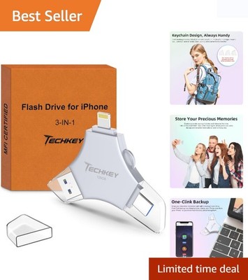 Wear-Resistant 128GB USB 3.0 Flash Drive: Secure Backup & Data Transfer Solution