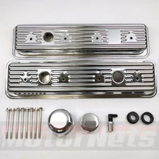 Small Block Chevy Valve Cover Kit Center Bolt GMC Vortec 305 5.0 350 5.7 Chrome 