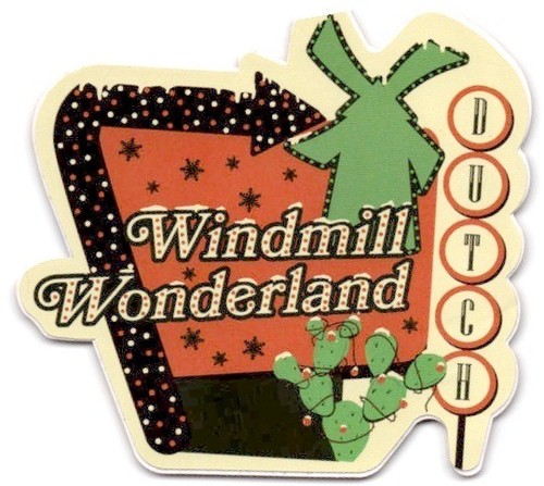 Dutch Bros Dezember 2023 Sticker "Windmill Wonderland Cactus"