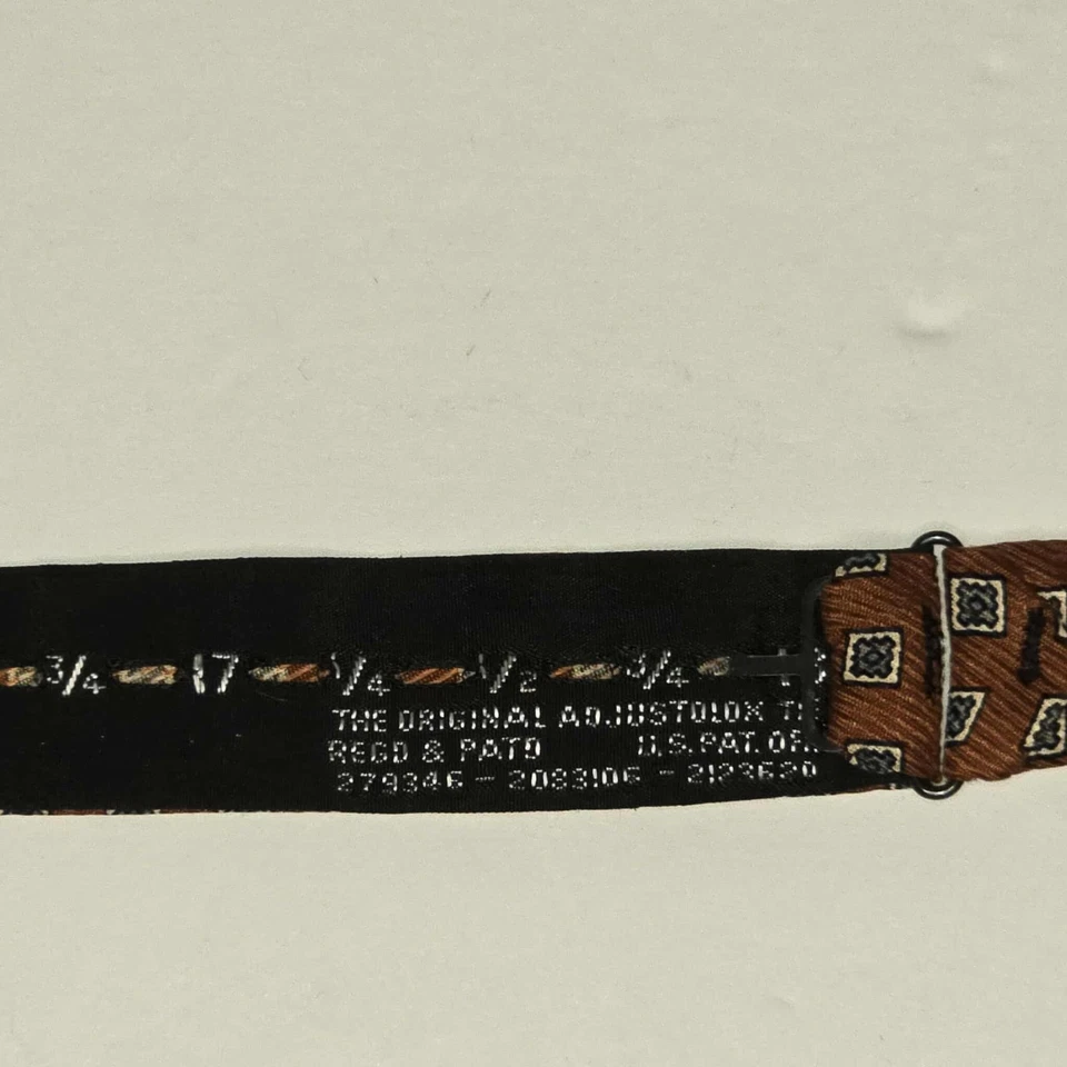 Pajarita vintage Christian Dior - Nueva York París - Toda seda - Marrón geométrico - A Foto 4 de 4