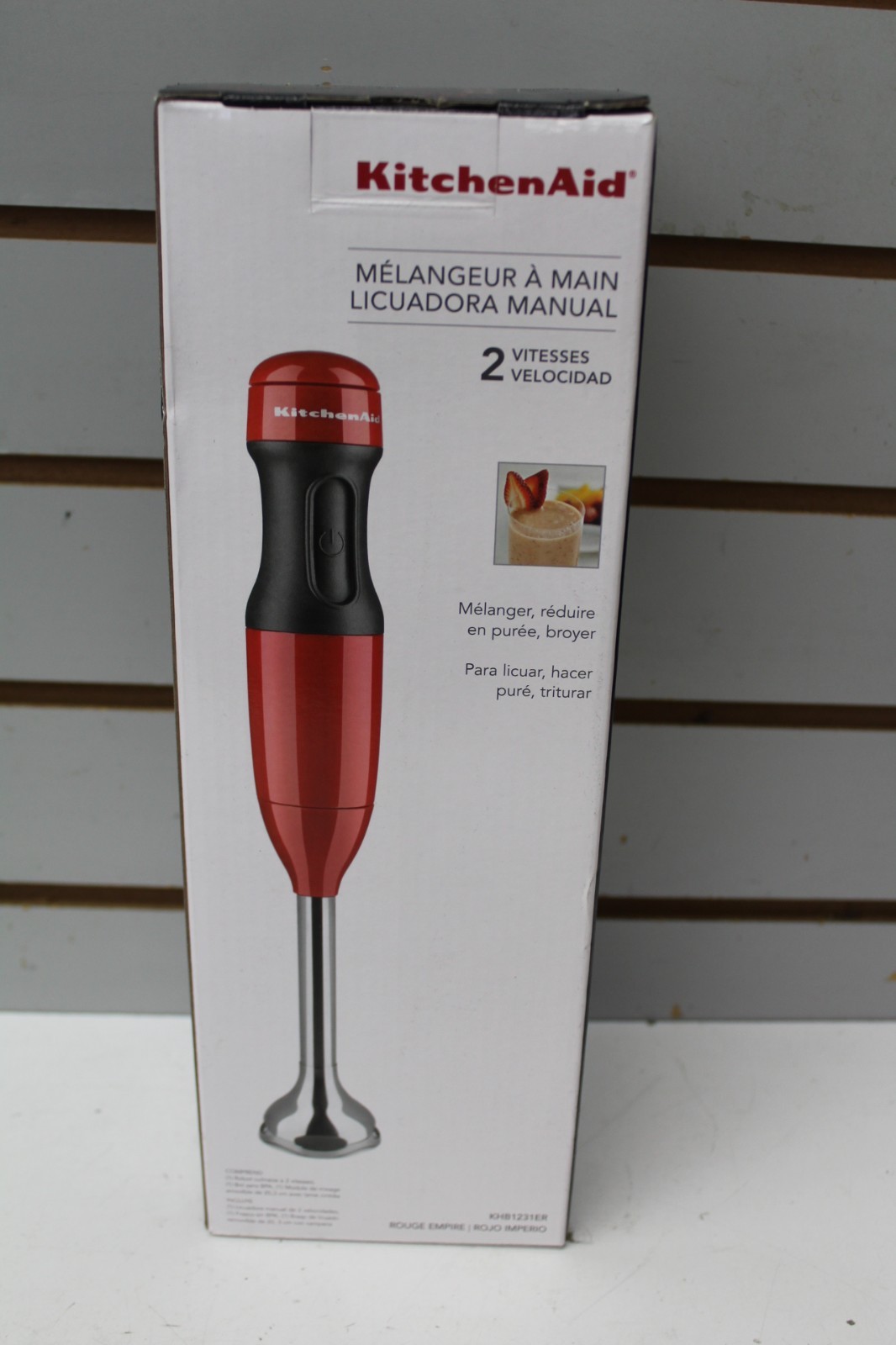 Kitchenaid 2-Speed Immersion Hand Blender, Empire Red, KHB12
