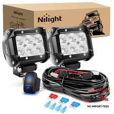 4 Inch LED Light Pods 2Pcs 18W 4Inch LED Flood Light w/5Pin Wiring Harness