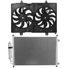 Electric AC Condenser Cooling Fan Kit For 2010-2013 Nissan Rogue 2.5L 2488CC l4