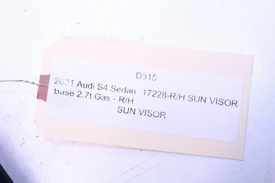 2000-2002 Audi A4 S4 Right Sun Visor OEM Used - Imagem 4 de 4