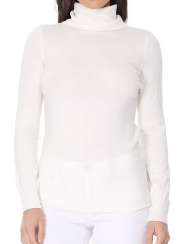 YEMAK Damen klassischer Langarm Rollkragen Pullover Sweater MK3349 (S-L) - Bild 11 von 21