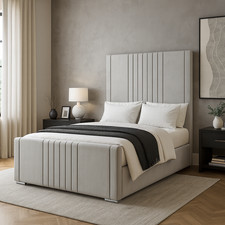 Royal Bespoke Bed Frame – Plush Velvet Upholstered + 9" Mattress FREE DELIVERY