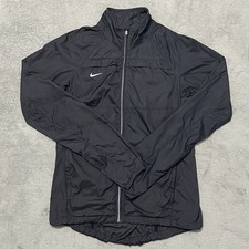 Nike Jacket Womens S Black Running Long Sleeve Full Zip Track Windbreaker