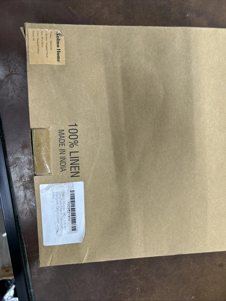 Solino Home Linen Gingham Tablecloth 60 x 108 Inch - 100% Pure Linen Table Cloth - Image 2 of 4