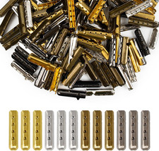 , 160 Packs Metal Aglets 4 Holes Shoelace Tips Head Bullet Shoelaces Ends Rep...