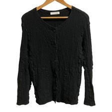 ISSEY MIYAKE me Cauliflower Pleated Cardigan in Black Women USED