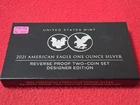 2021 American Eagle TWO-COIN $1 ONE OUNCE x2 .999 Silver REVERSE PROOF SET #2298