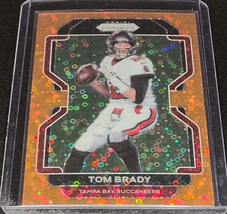 2021 Panini Prizm - Tom Brady #294 Orange Disco Prizm Buccaneers Patriots