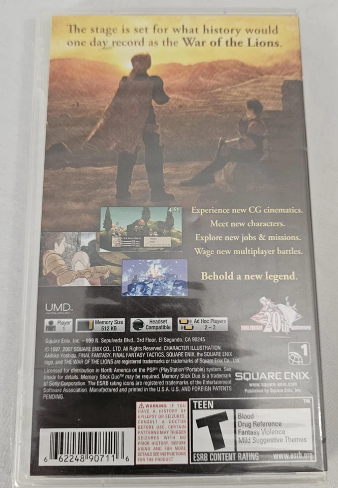Final Fantasy Tactics War of the Lions Sony PSP  New Sealed - Image 4 of 4