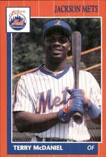 Terry McDaniel 1990 Grand Slam Jackson Mets #27 RC Jackson Mets *AutographDen*